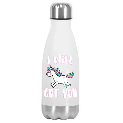 I Will Cut You Stabby Unicorn Stainless Steel Insulated Water Bottle