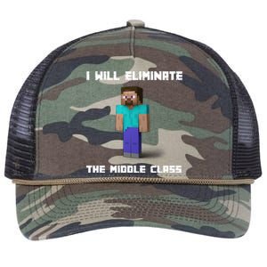 I Will Eliminate The Middle Class Retro Rope Trucker Hat Cap