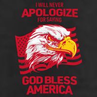 I Will Never Apologize For Saying God Bless America Adult Drive Performance Visor