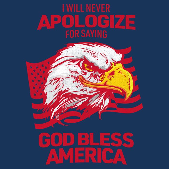 I Will Never Apologize For Saying God Bless America 16 in Basic Backpack