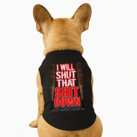 I Will Shut That Shit Down No Exceptions Barbwire Bat Dead Zombies Doggie Tank