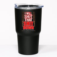 I Will Shut That Shit Down No Exceptions Barbwire Bat Dead Zombies Tumbler