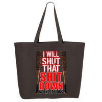 I Will Shut That Shit Down No Exceptions Barbwire Bat Dead Zombies 25L Jumbo Tote