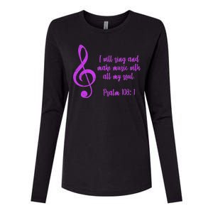 I Will Sing And Make Music With All My Soul Womens Cotton Relaxed Long Sleeve T-Shirt