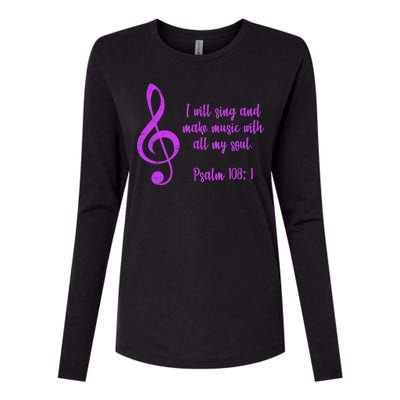 I Will Sing And Make Music With All My Soul Womens Cotton Relaxed Long Sleeve T-Shirt