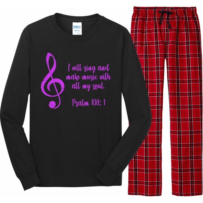 I Will Sing And Make Music With All My Soul Long Sleeve Pajama Set