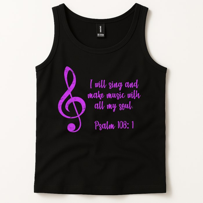 I Will Sing And Make Music With All My Soul Tank Top