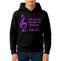I Will Sing And Make Music With All My Soul Kids Hoodie