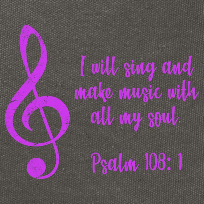 I Will Sing And Make Music With All My Soul Cotton Canvas Backpack