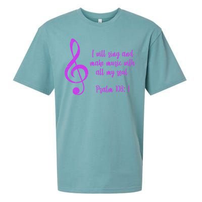 I Will Sing And Make Music With All My Soul Sueded Cloud Jersey T-Shirt