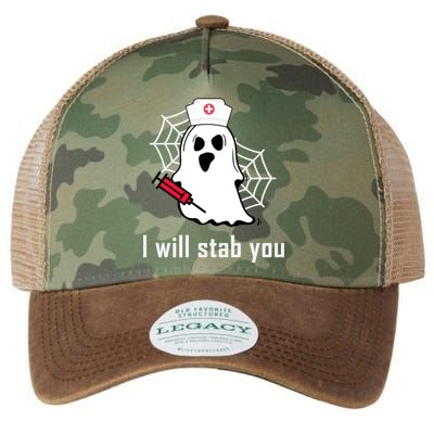 I Will Stab You Ghost Nurse Legacy Tie Dye Trucker Hat