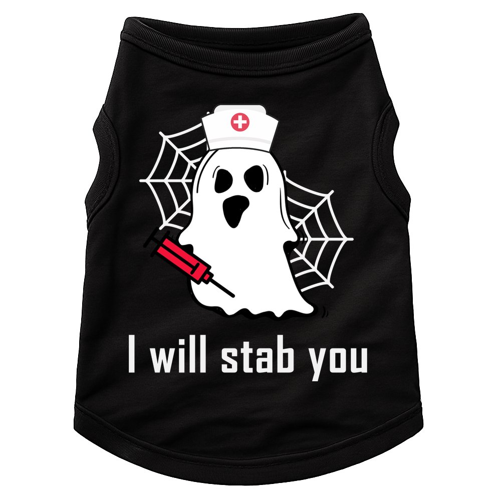 I Will Stab You Ghost Nurse Doggie Tank