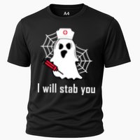 I Will Stab You Ghost Nurse Cooling Performance Crew T-Shirt