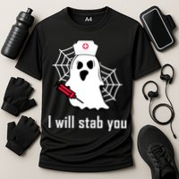 I Will Stab You Ghost Nurse Cooling Performance Crew T-Shirt