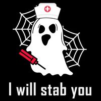 I Will Stab You Ghost Nurse Cooling Performance Crew T-Shirt