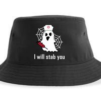 I Will Stab You Ghost Nurse Sustainable Bucket Hat