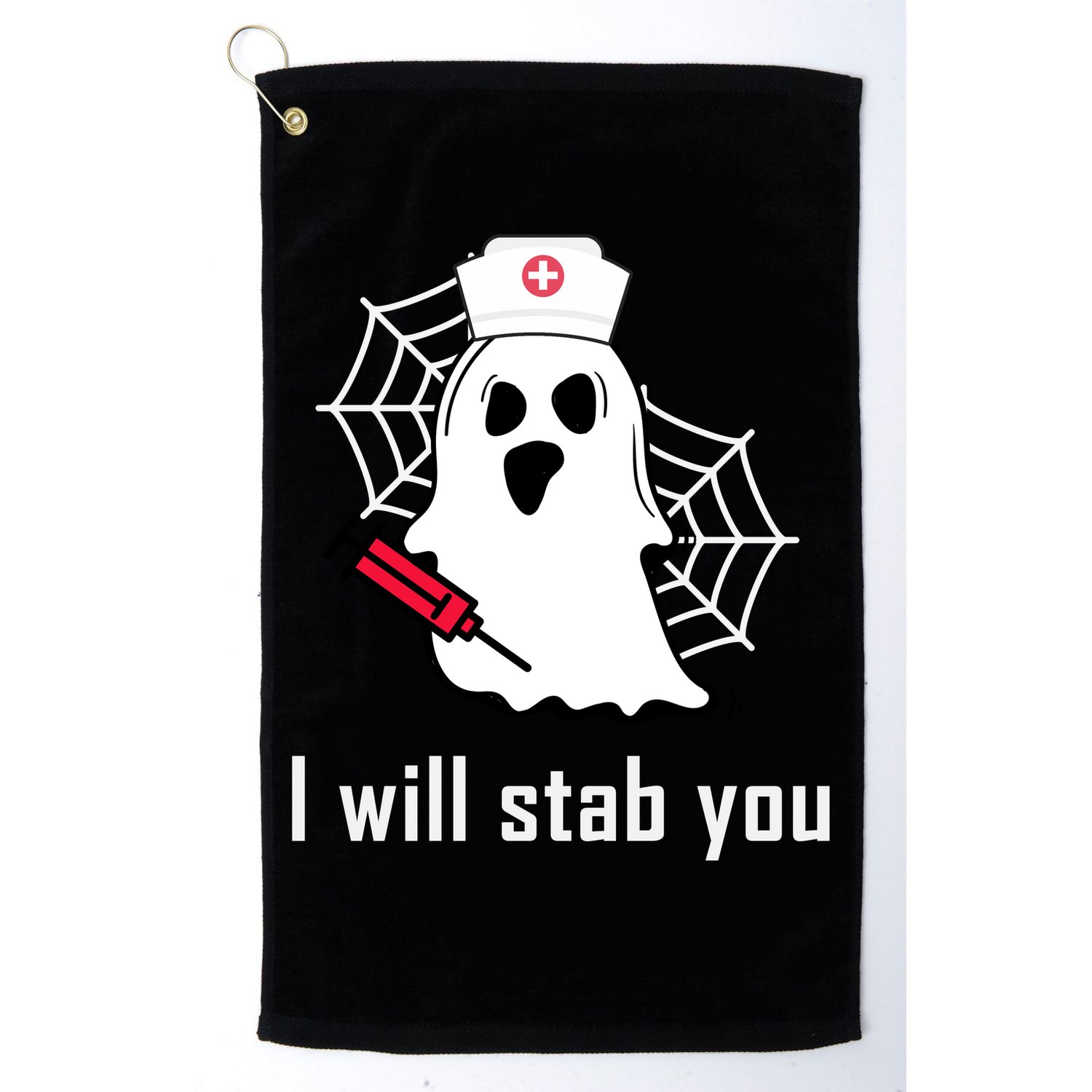 I Will Stab You Ghost Nurse Golf Towel