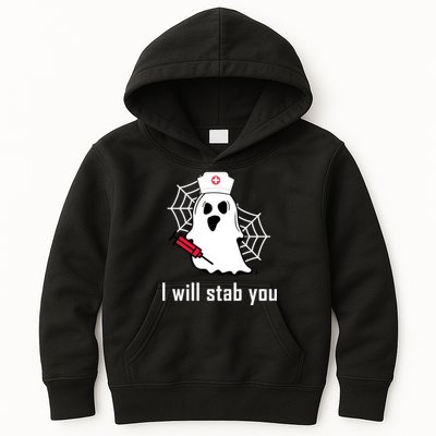I Will Stab You Ghost Nurse Kids Hoodie