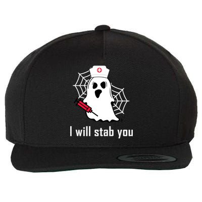 I Will Stab You Ghost Nurse Wool Snapback Cap