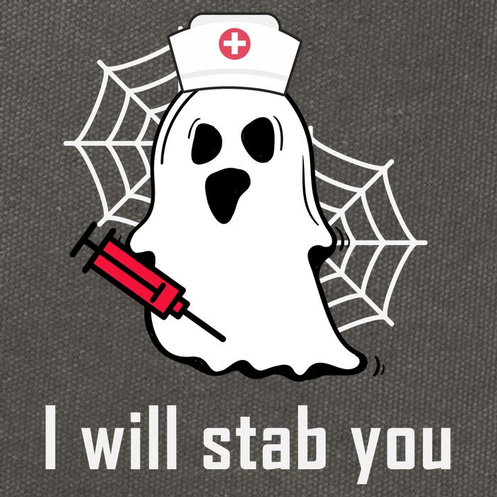 I Will Stab You Ghost Nurse Cotton Canvas Backpack