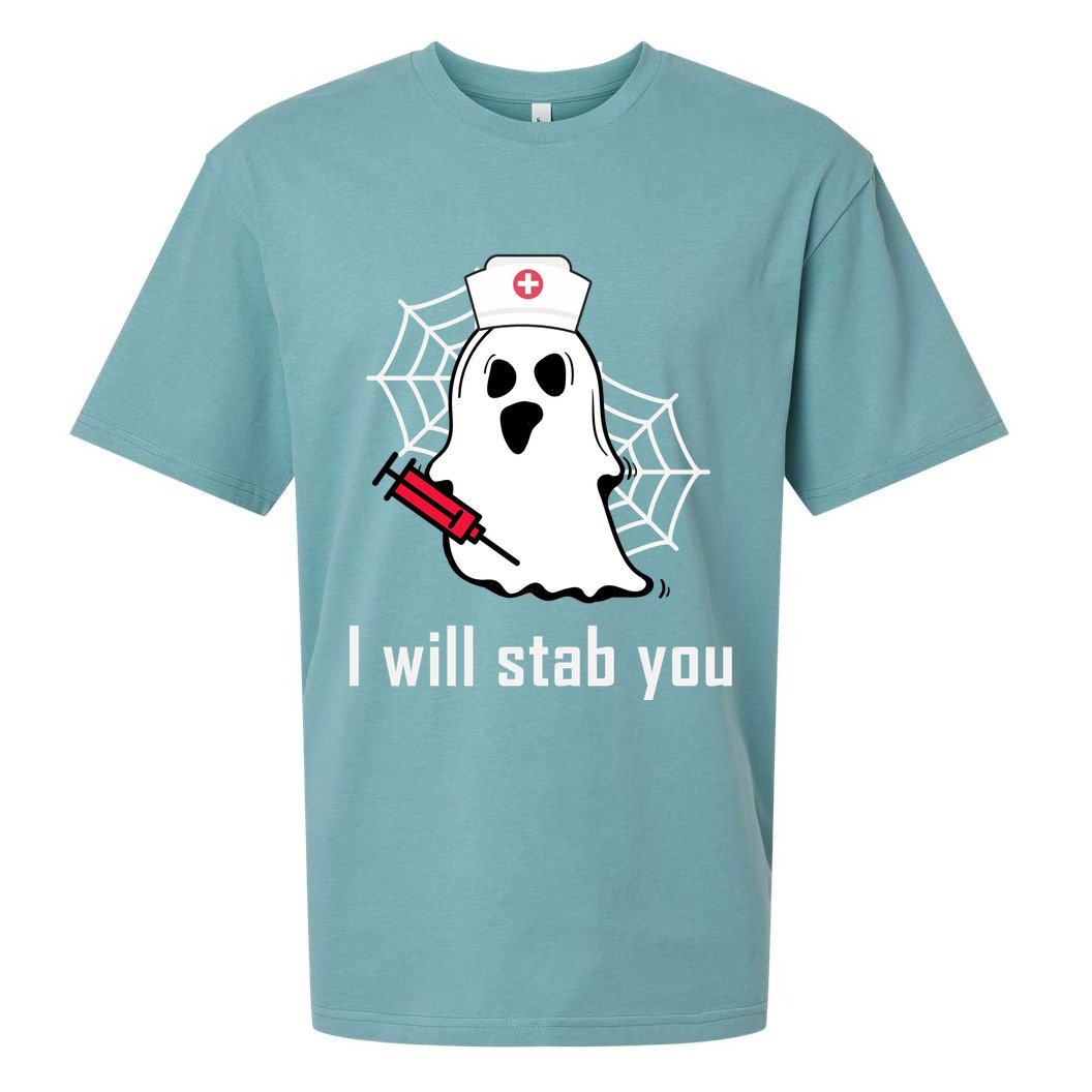 I Will Stab You Ghost Nurse Sueded Cloud Jersey T-Shirt