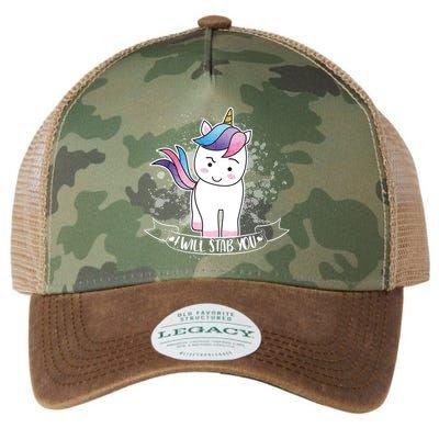 I Will Stab You Unicorn Legacy Tie Dye Trucker Hat