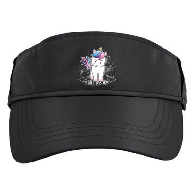 I Will Stab You Unicorn Adult Drive Performance Visor