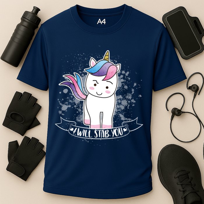 I Will Stab You Unicorn Performance Shirt