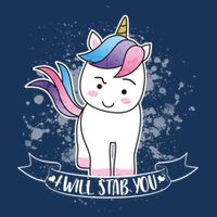 I Will Stab You Unicorn Apron