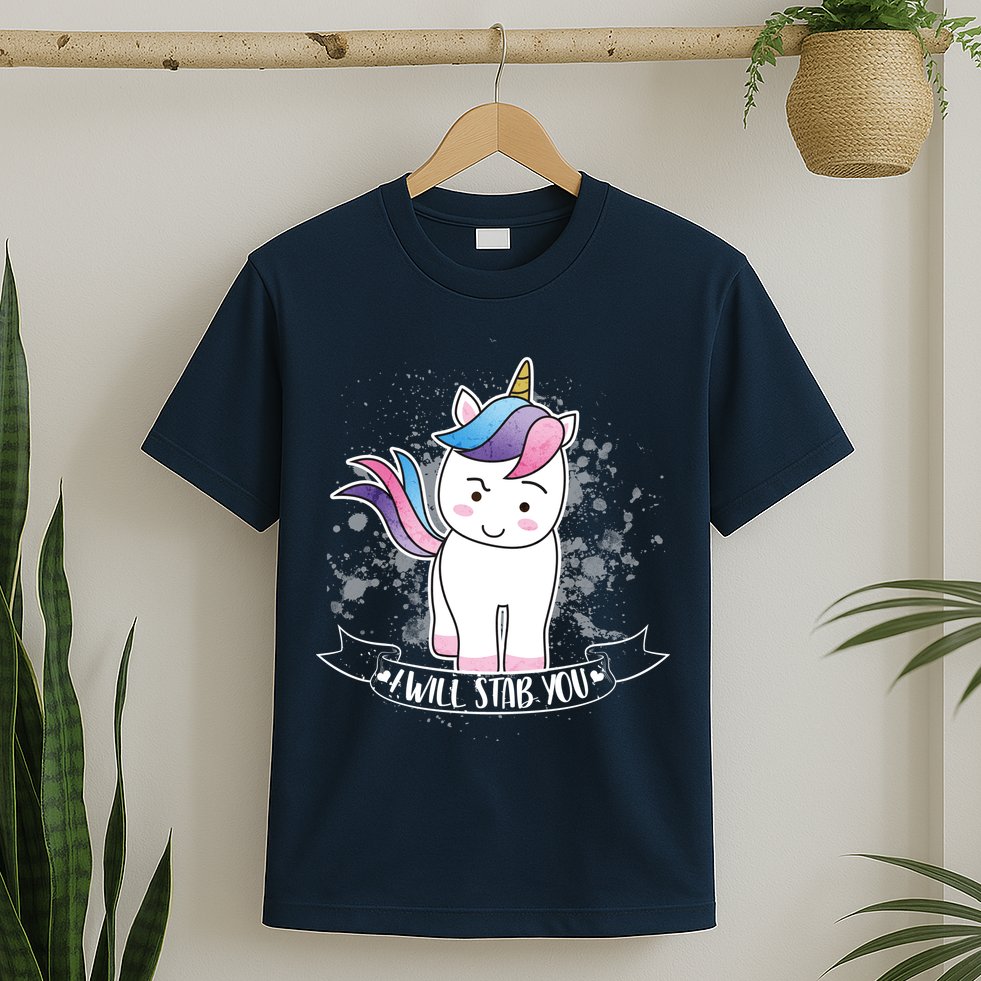 I Will Stab You Unicorn T-Shirt