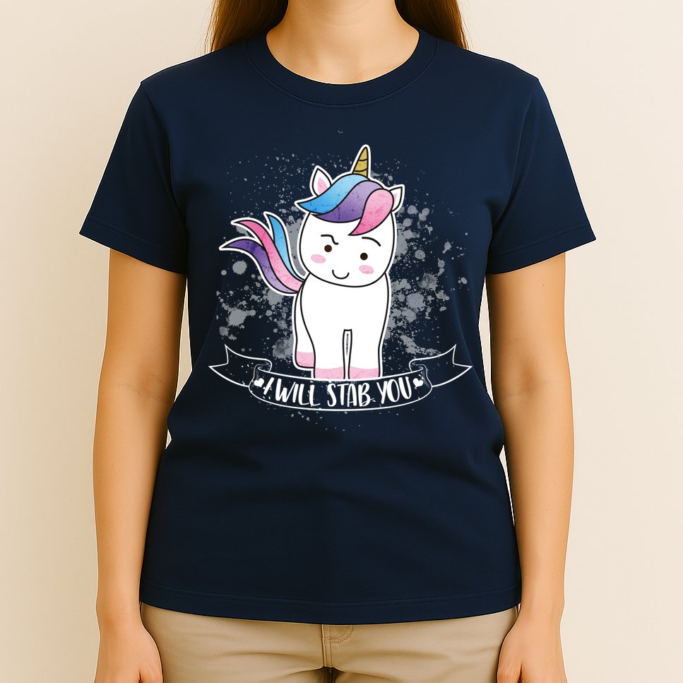 I Will Stab You Unicorn T-Shirt