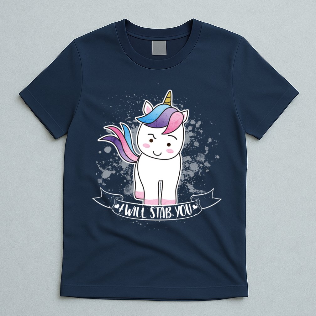 I Will Stab You Unicorn T-Shirt
