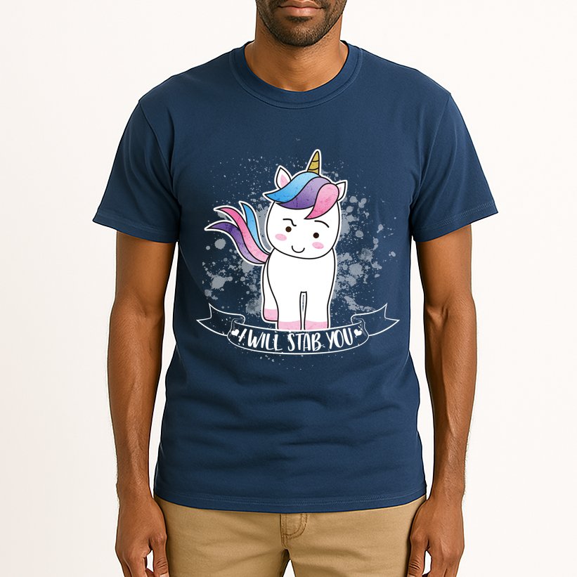 I Will Stab You Unicorn Tall T-Shirt