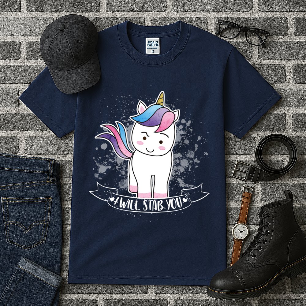 I Will Stab You Unicorn Tall T-Shirt