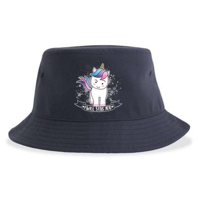 I Will Stab You Unicorn Sustainable Bucket Hat