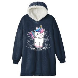 I Will Stab You Unicorn Hooded Wearable Blanket