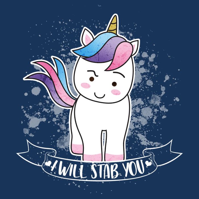 I Will Stab You Unicorn 16 in Basic Backpack