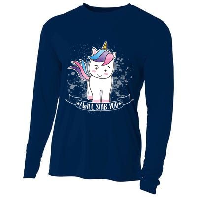 I Will Stab You Unicorn Cooling Performance Long Sleeve Crew