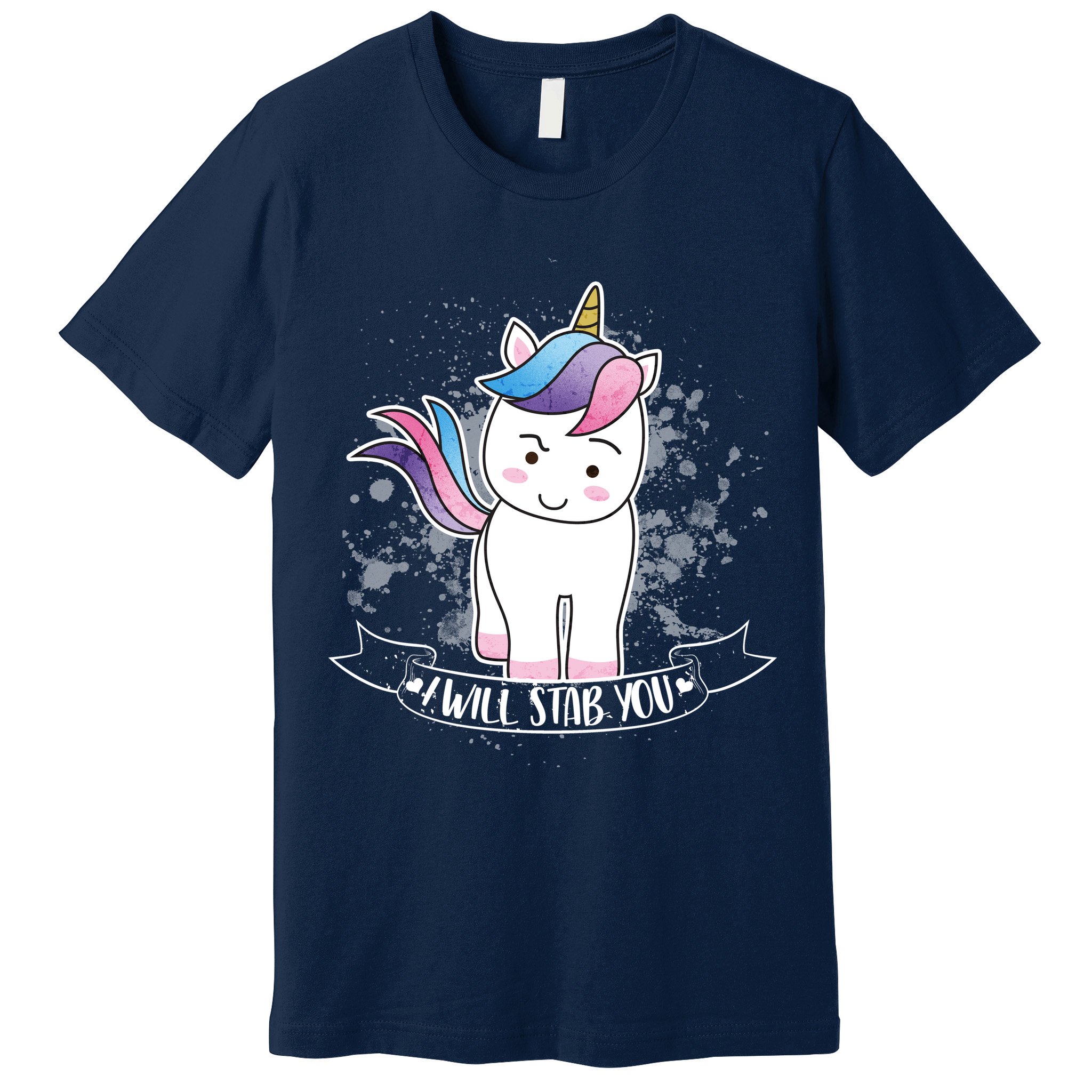 I Will Stab You Unicorn Premium T-Shirt
