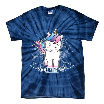 I Will Stab You Unicorn Tie-Dye T-Shirt
