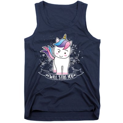 I Will Stab You Unicorn Tank Top