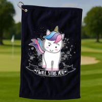 I Will Stab You Unicorn Golf Towel