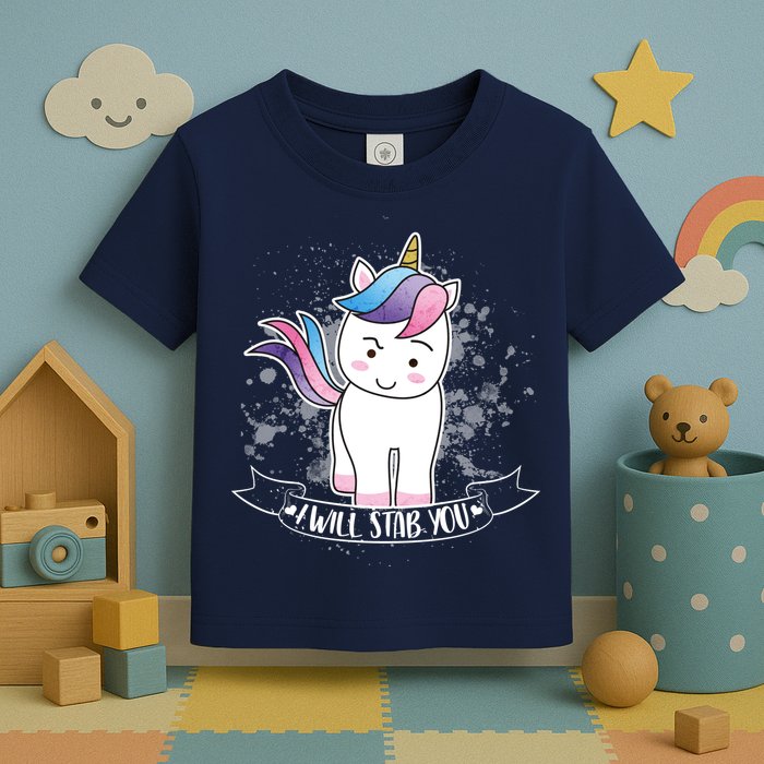 I Will Stab You Unicorn Toddler T-Shirt