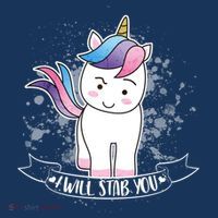 I Will Stab You Unicorn Visor