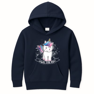 I Will Stab You Unicorn Kids Hoodie
