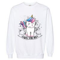 I Will Stab You Unicorn Garment-Dyed Sweatshirt