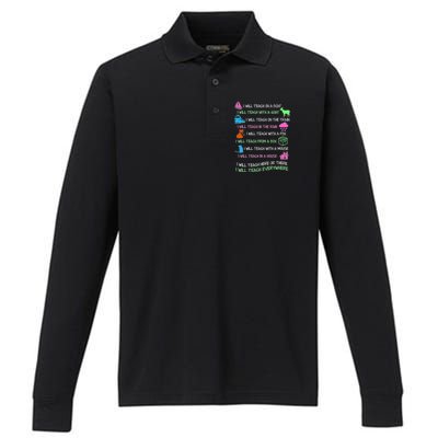 I Will Teach Everywhere Performance Long Sleeve Polo