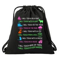 I Will Teach Everywhere Drawstring Bag