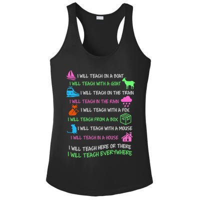 I Will Teach Everywhere Ladies PosiCharge Competitor Racerback Tank