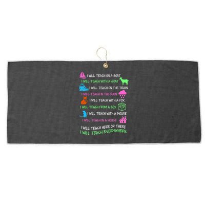 I Will Teach Everywhere Large Microfiber Waffle Golf Towel